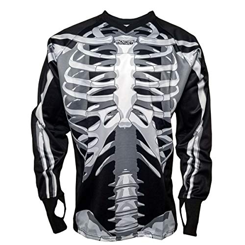 Social Paintball SMPL Unpadded Jersey, Skeleton Bones (Small)