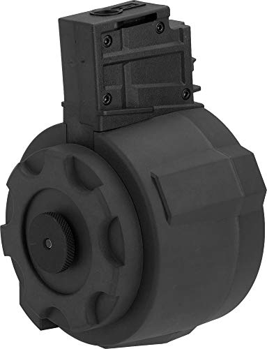 Evike Airsoft - Angel Thunderstorm 1500rd Electric Winding Drum mag Black G36
