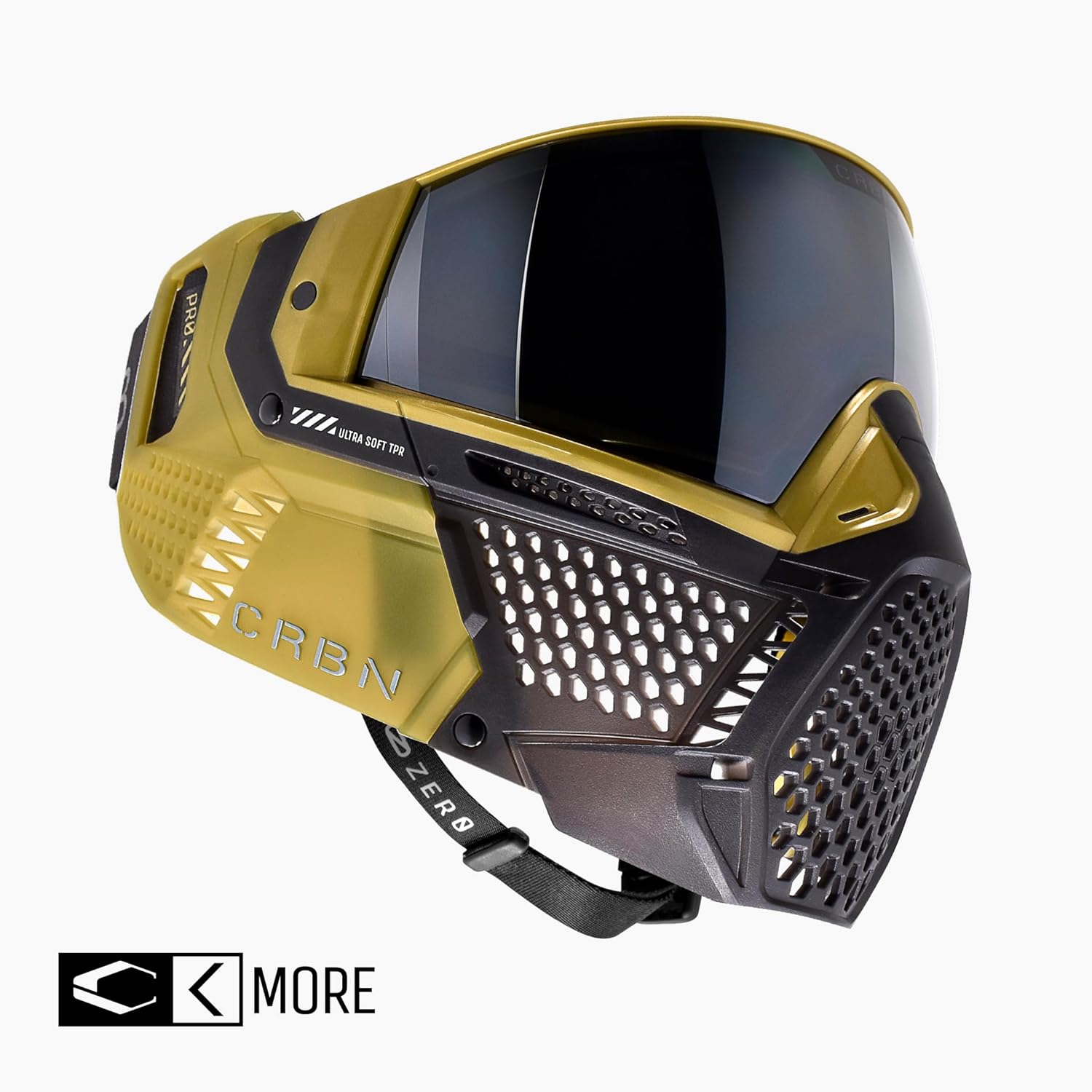 CRBN Paintball Zero Pro Goggle [Two Lens+Visor+Case ](Dune, More Coverage)