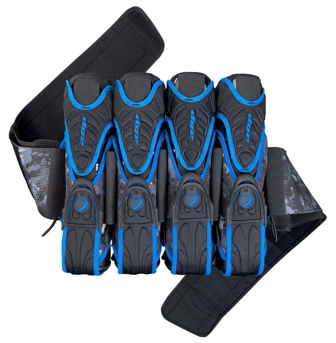 Dye Precision Assault Pack Pro 4+5 Dyecam Cyan Pod Paintball Harness