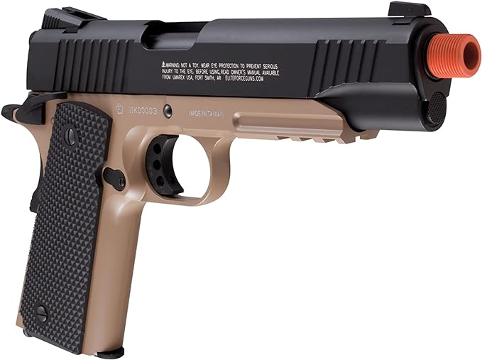 Elite Force 1911 Blowback 6mm BB Pistol Airsoft Gun, FDE/Black, 1911 TAC