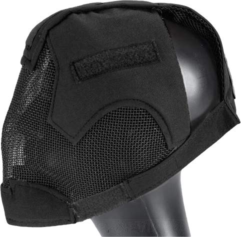 Evike Airsoft-Matrix Striker Head Protection Full FaceCarbonSteelMeshMask(Black)