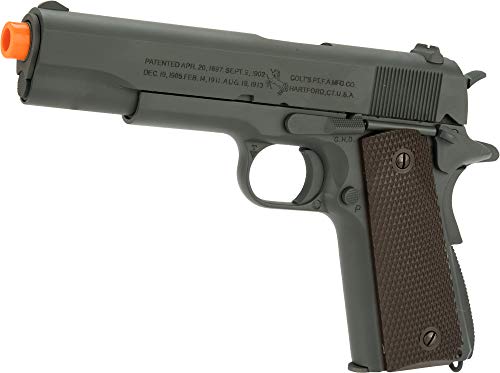 Evike Officially Licensed Colt 1911A1 Pistol with Parkerized Finish by Cybergun