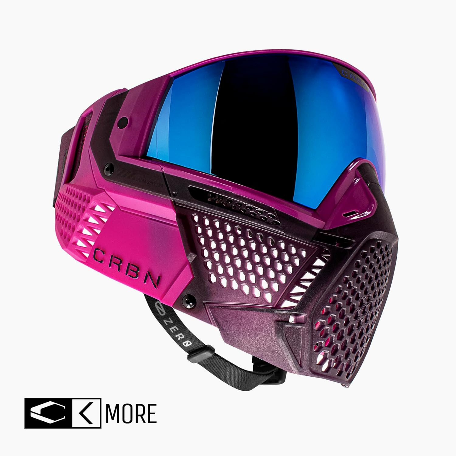 CRBN Paintball Zero Pro Goggle [Two Lens+Visor+Case ](Violet, More Coverage)