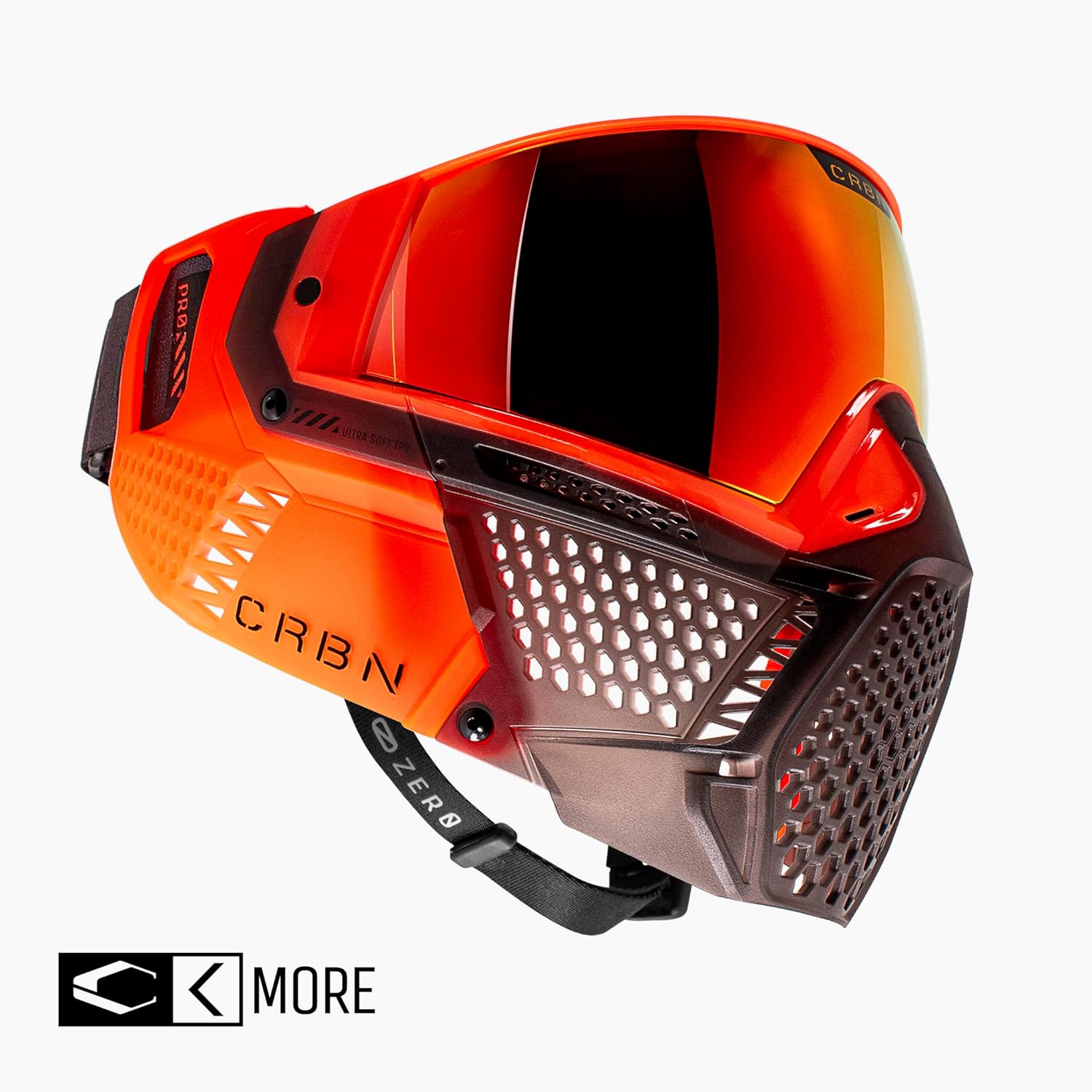 CRBN Paintball Zero Pro Goggle [Two Lens+Visor+Case ](Blaze, More Coverage)
