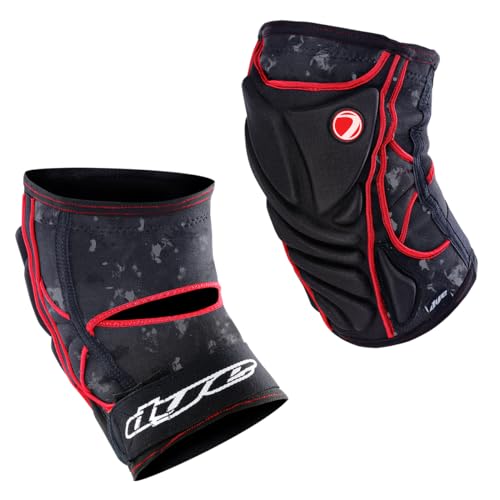 Performance Knee Pad Dyecam Black (Black/Red, Medium)