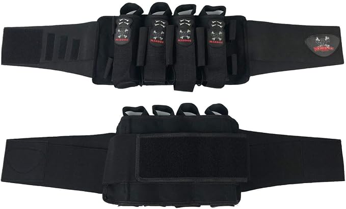 Maddog Pro 4+3 Paintball Harness Pod Pack | Harness Only | Adjustable Pod Holder Belt for Tournament, Woodsball & Speedball (Holds up to 7 Pods)