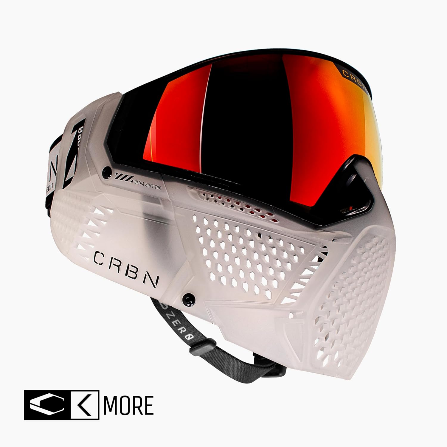CRBN Paintball Zero Pro Goggle [Two Lens+Visor+Case ](Clear, More Coverage)