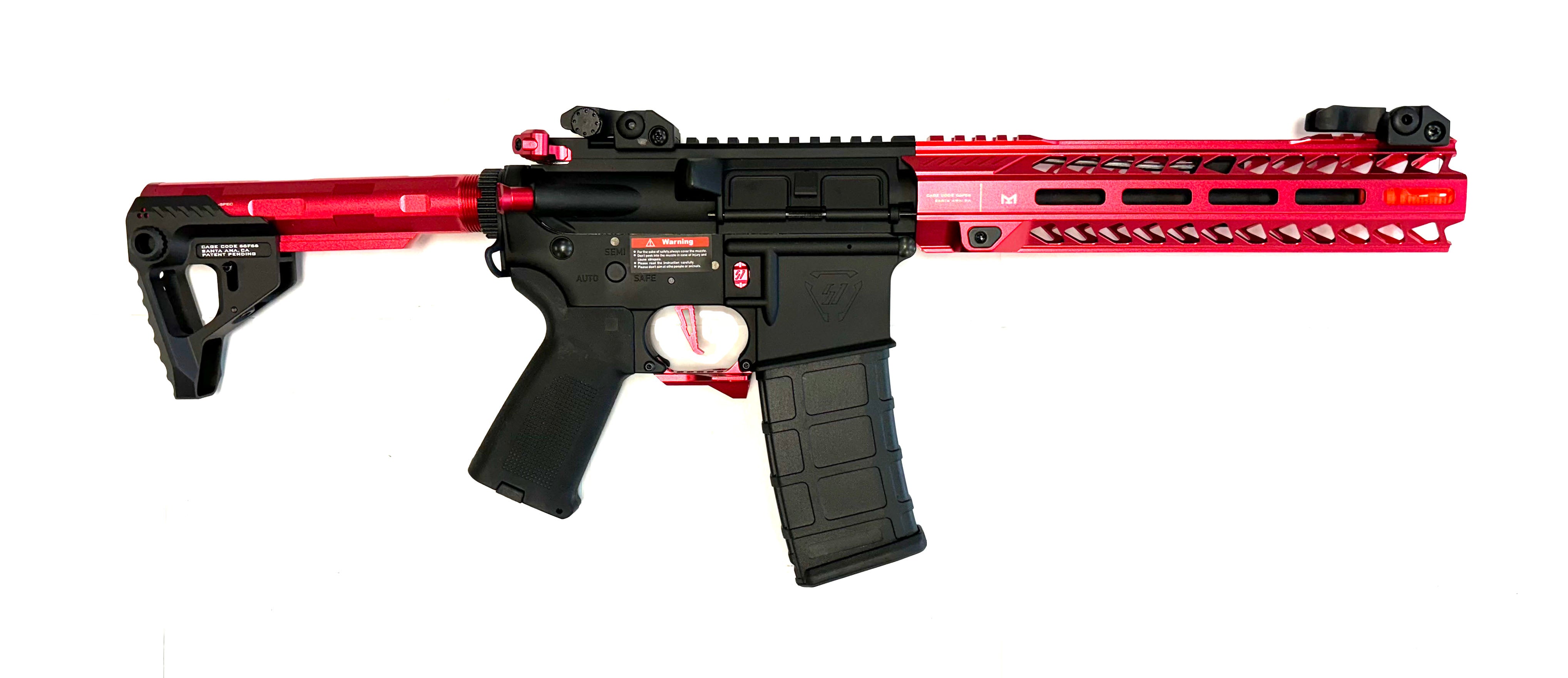 6mmProShop SI Licensed Sentinel M4 Airsoft AEG Rifle (Red / 10" GRIDLOK LITE )