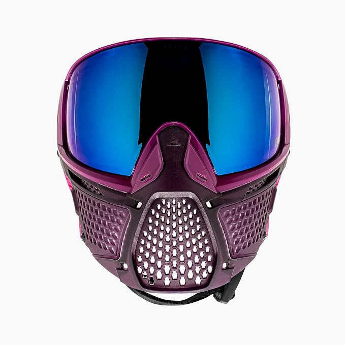 CRBN Paintball Zero Pro Goggle - Includes: Two Lens + Visor + Case - Carbon Paintball (Violet, More Coverage)