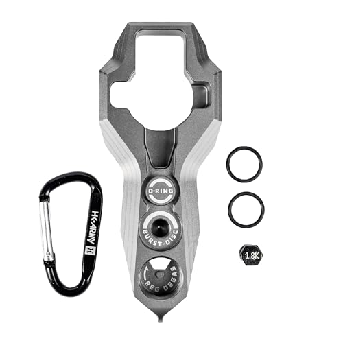 HK Army Tank Regulator Multi-Tool w/ORings, Burst Disc, Carabiner (Pewter)