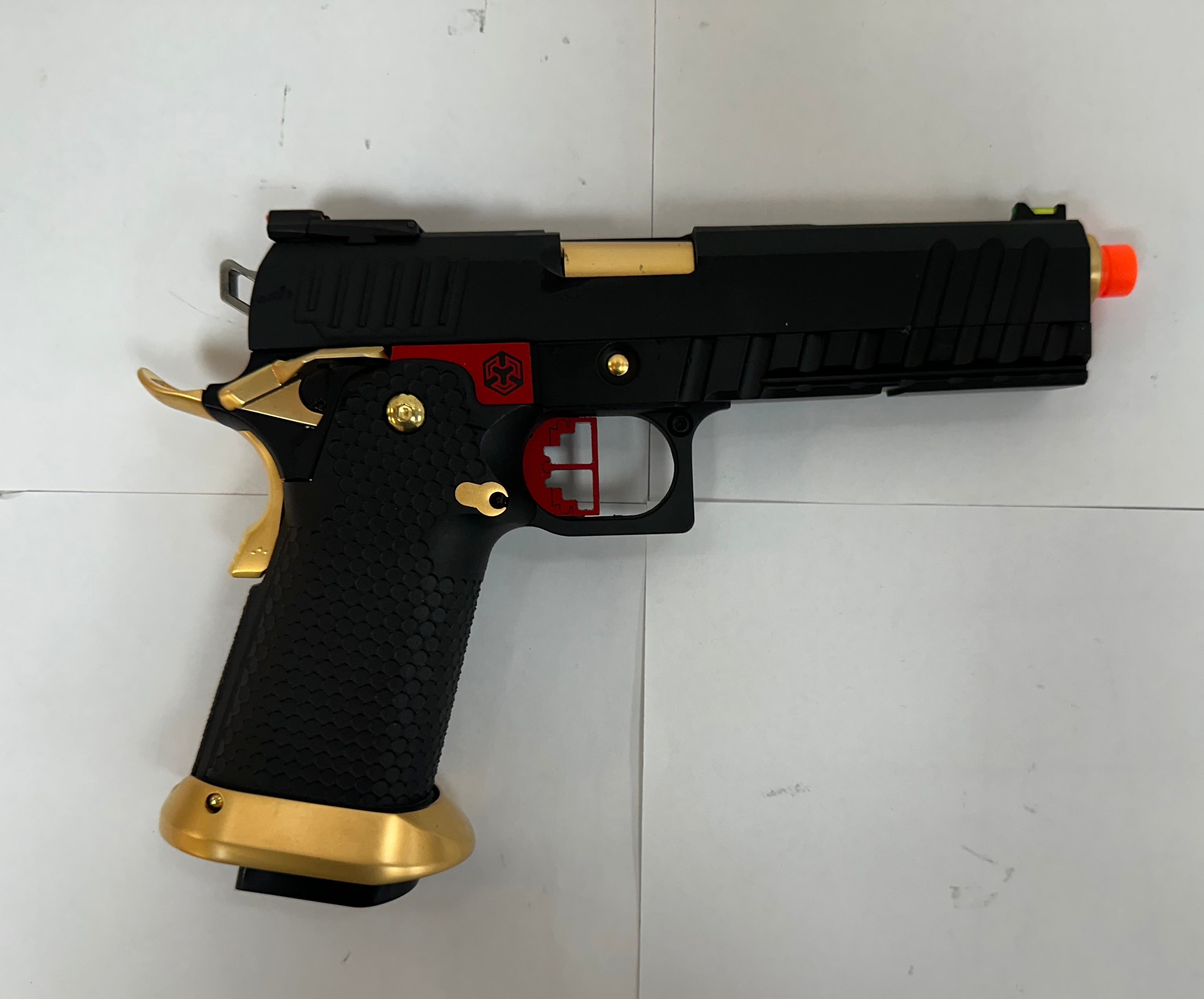 AW Custom "Ace Competitor" Hi-CAPA Gas Blowback Airsoft Pistol (Red / CO2)