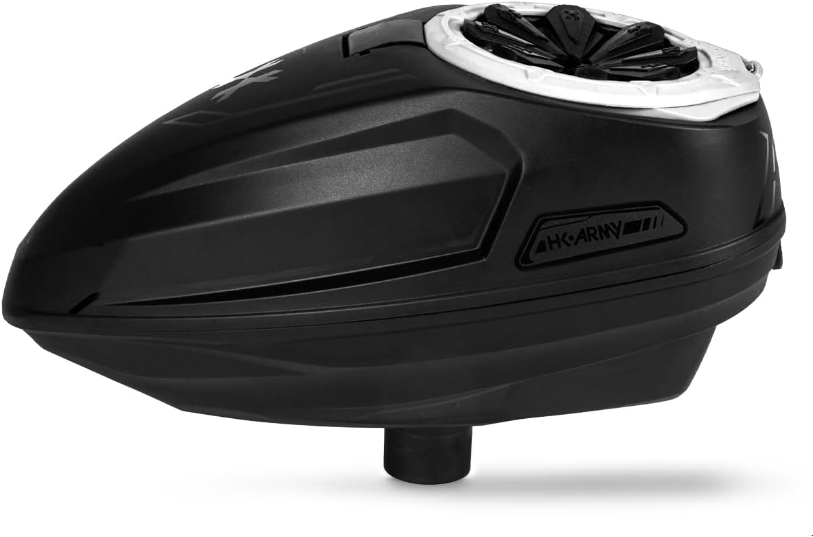 HK Army Sonic Plus Paintball Loader and Speed Feed 16+ BPS Hopper (Black/White)