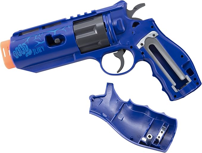 REKT Jury Revolver Foam Dart Blaster Pistol Gun, Blue