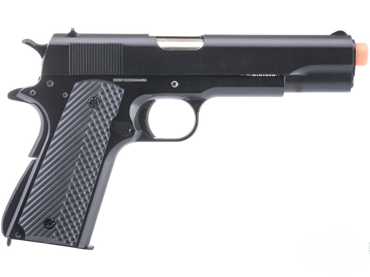 Matrix x Golden Eagle Full Metal M1911A1 Gas Blowback Airsoft Pistol (Color: Black / Golf Ball Grips)