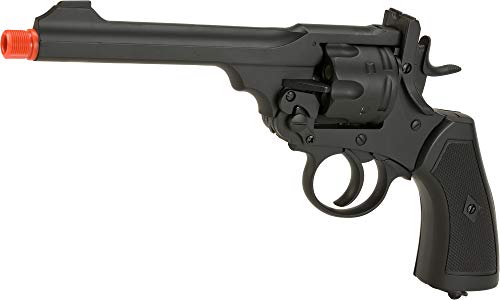 Evike Airsoft - Wingun/Well Webley M.K VI Airsoft Co2 Gas Revolver - Black