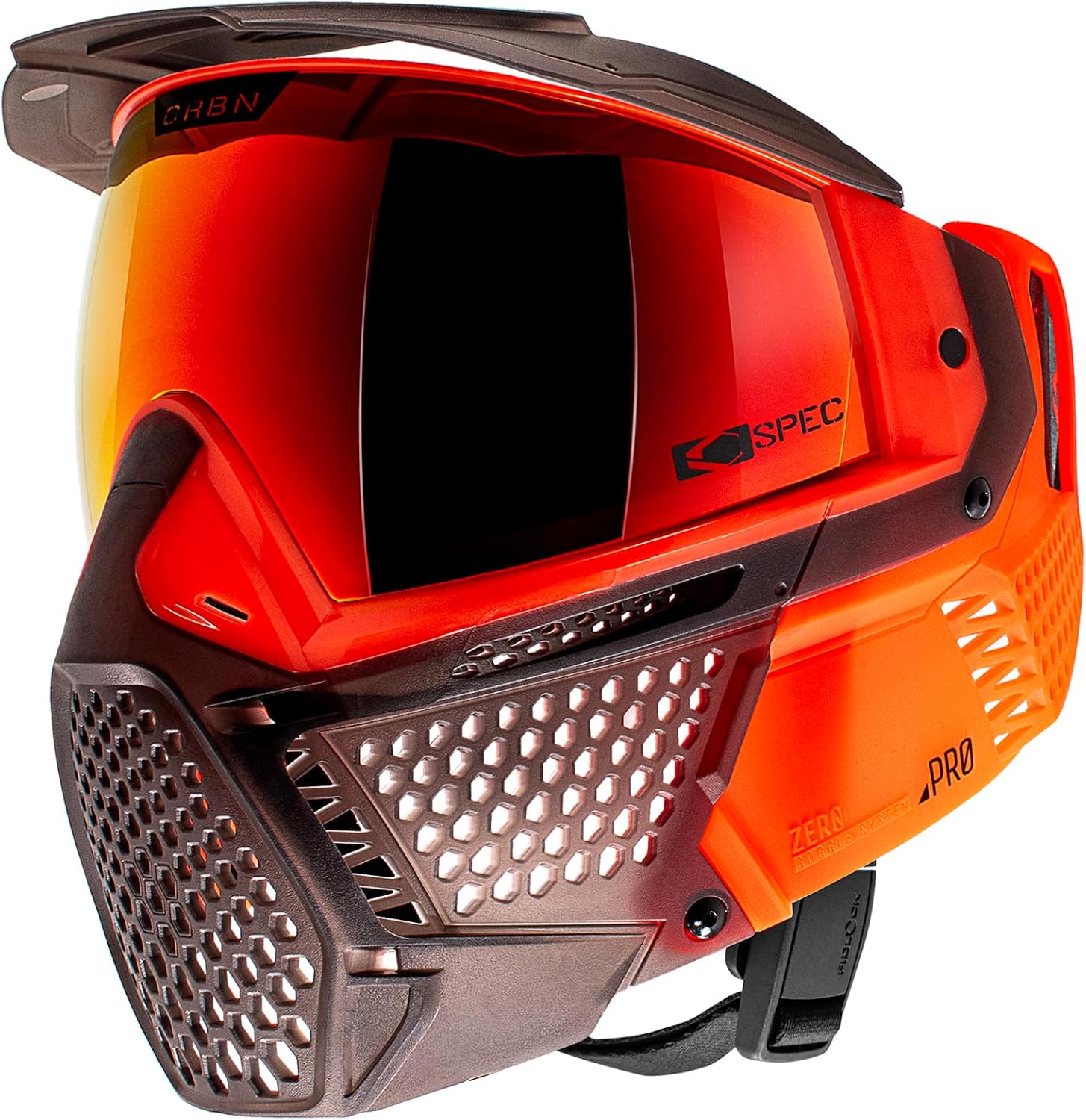 CRBN Paintball Zero Pro Goggle [Two Lens+Visor+Case ](Blaze, More Coverage)