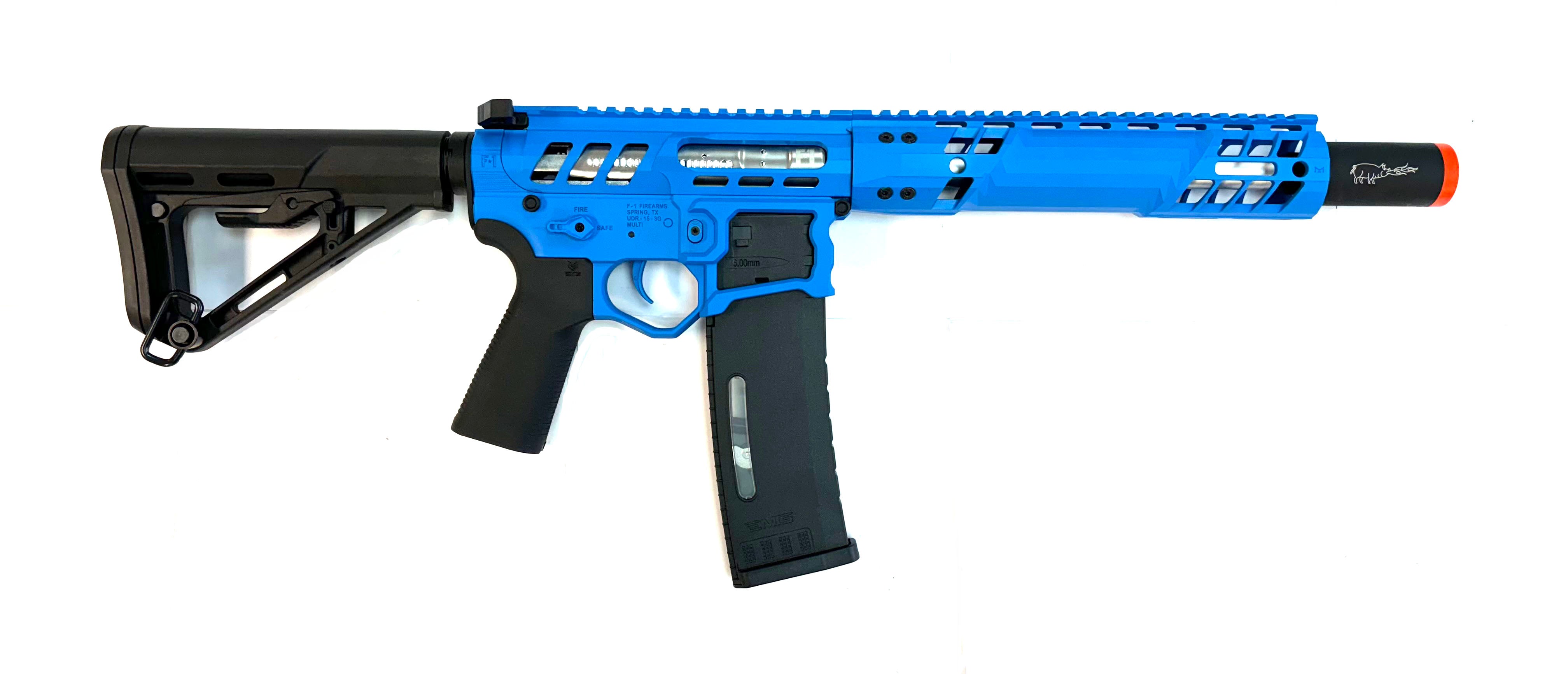 EMG F-1 UDR-15 Airsoft AEG Rifle w/ GATE Aster Programmable MOSFET (SBR / Blue)