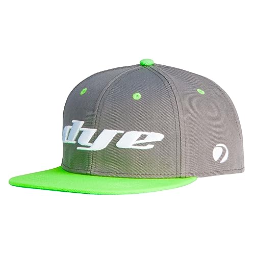 Dye HAT Logo LRG SNAP Back-8 Colors (Grey/Lime)