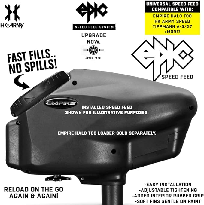 HK Army Universal Epic Speed Feed Paintball Loader Hopper Accessory - Stealth