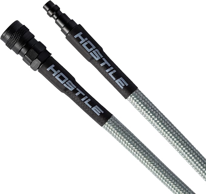 Hostile Airsoft Flex Line Hose 42" Quick-Disconnect for HPA Tanks (Grey)