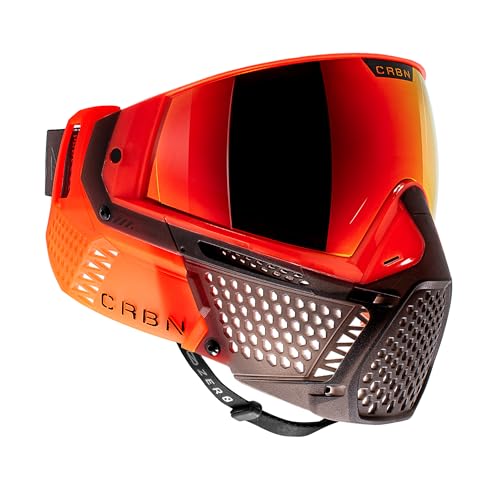 CRBN Paintball Zero Pro Goggle - Includes: Two Lens+Visor+Case-Carbon Paintball (Less Coverage, Blaze)