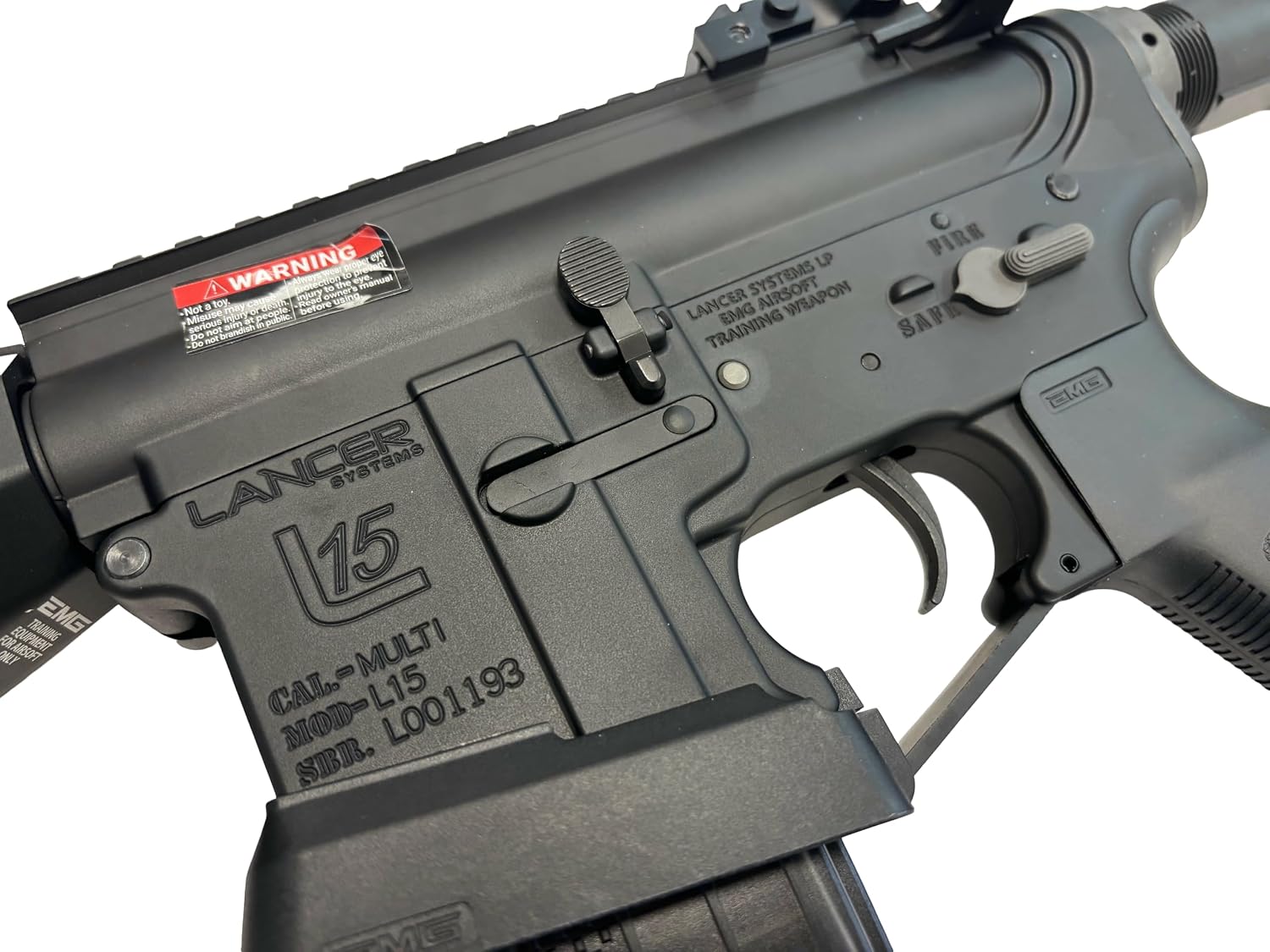 EMG Lancer Systems L15 Defense Airsoft AEG Airsoft Rifle - Black Handguard 12"