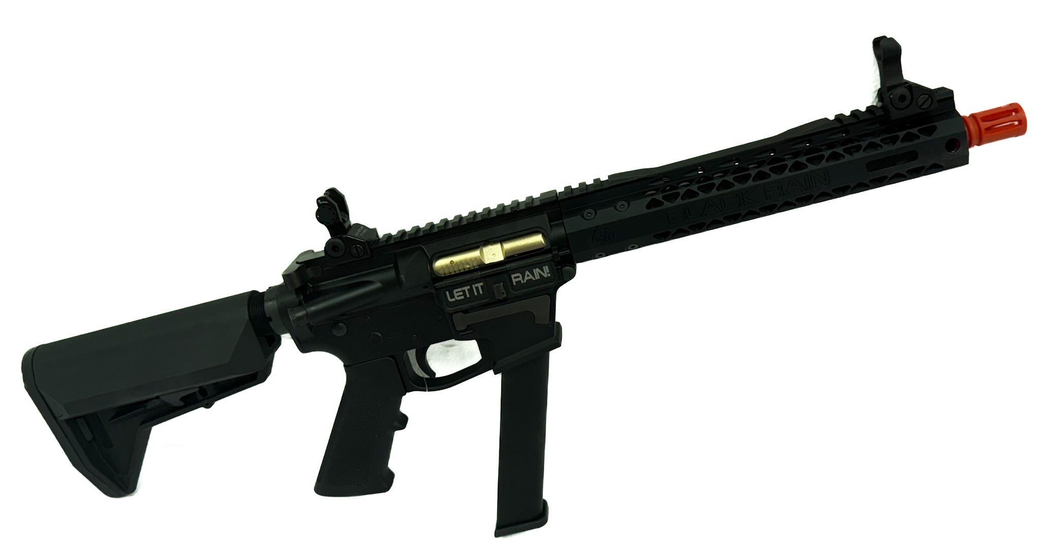 EMG Black Rain Ordnance BRO 9mm Gas BB Airsoft Rifle(Carbine/Black/Gun Only)