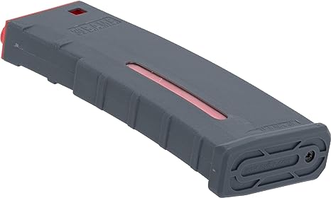 EvikeBAMF30rd PolyMil-SimAirsoftMag forM4/M16 AEG Rifles(Gray&Red/x1 Single Mag)