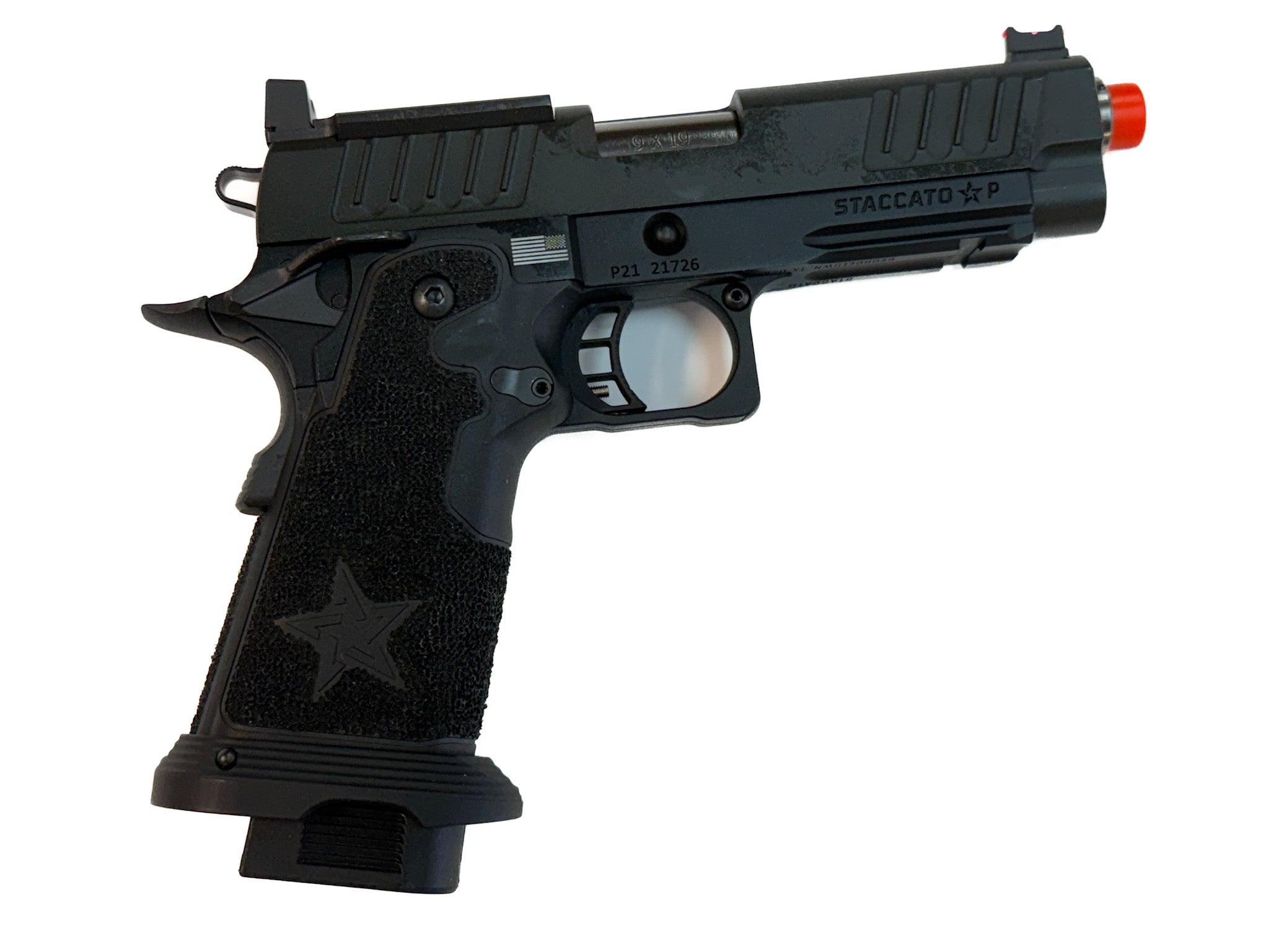 6mmProShop Staccato Lic P 2011 Gas Blowback T8 Airsoft Pistol Black (Green Gas)