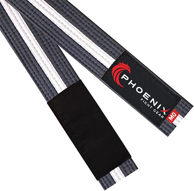 Adult BJJ Belt for Jiu Jitsu, Brazilian Jiu Jitsu Belt with Ranking Sleeve Bar, IBJJF Competition Approved