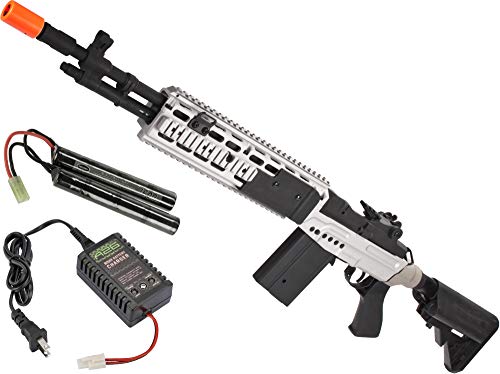 Evike CYMA Airsoft M14 EBR Marksman Rifle AEG TT/CS/ 9.6v NiMH Battery + Charger