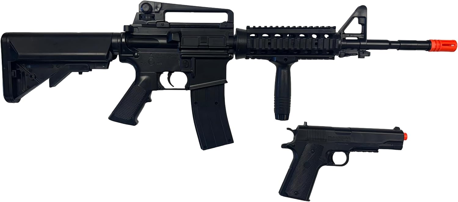 Sig Sauer Licensed Patrol Rifle Airsoft AEG and 1911 Pistol Kit Black