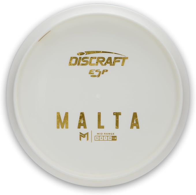 Discraft Paul McBeth Bottom Stamp White ESP Malta Mid-Range 175-176 grams
