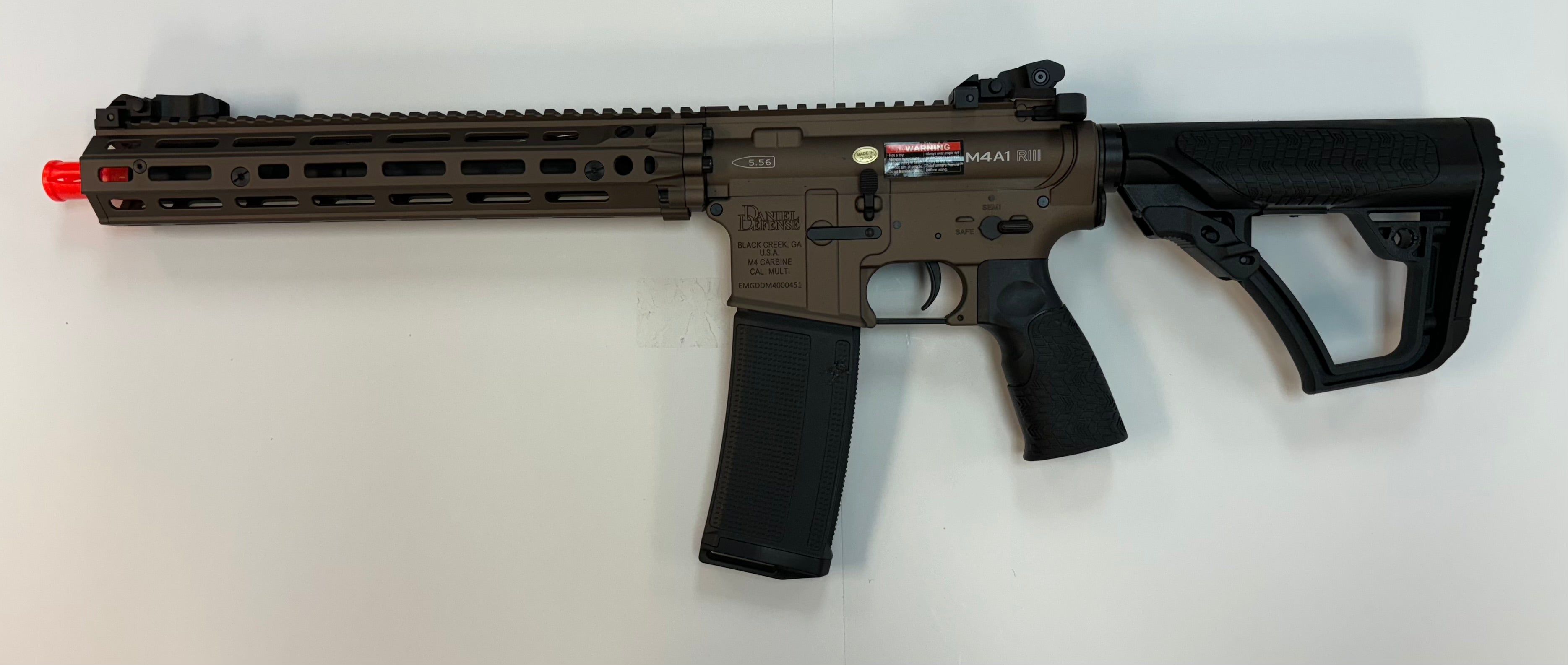 EMG DD DDM4A1 RIII Airsoft AEG Rifle CYMA Platinum Gearbox (Flat Dark Earth)