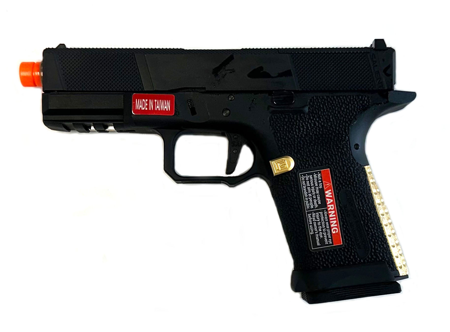 EMG Compact Tier One Utility RMR-Cut Slide GBB Airsoft Pistol - Black Rose Gold
