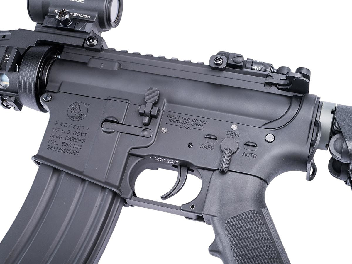 Cybergun Colt Lic M4 AEG Airsoft Rifle w/ E-Shooter MOSFET by E&C (M4A1 CQB/BLK)