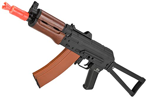 Evike JG Electric Airsoft Gun AKS74U Folding Stock Steel Receiver Real Wood