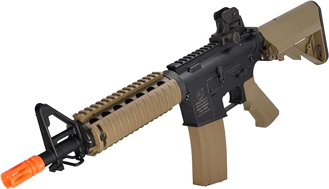 SOFT AIR USA Colt M4A1 M4 CQBR AEG w/ Adjustable Hop-Up, Dark Earth/Tan, 453 FPS