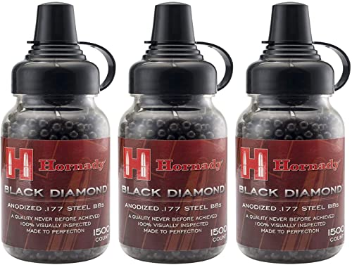 Umarex Hornady Black Diamond .177 Caliber Steel BB Gun BBS (1500 Count), 3 Pack