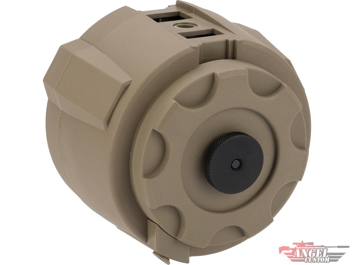 Angel Custom 1500 Round FirestormAirsoft AEG DrumFlashmag (Body Only/Dark Earth)