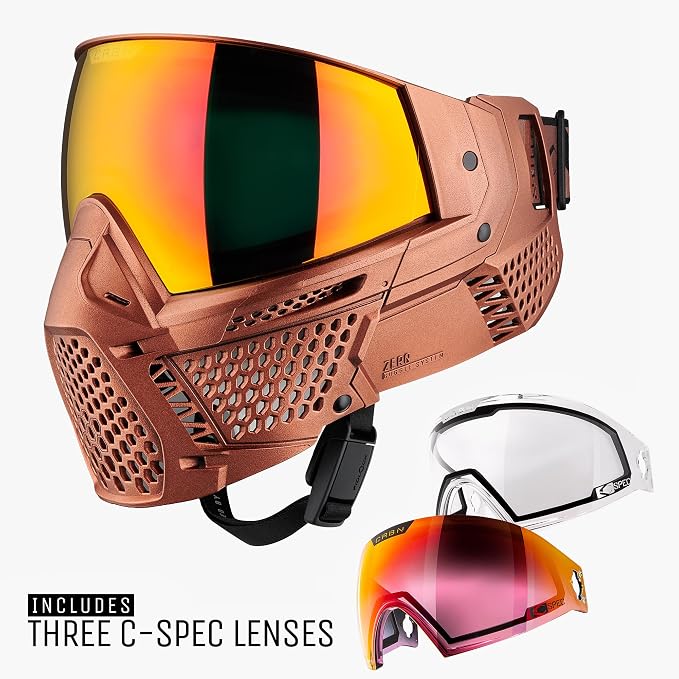 CRBN Paintball Zero GRX Goggle - ELMT Bronze, More Coverage