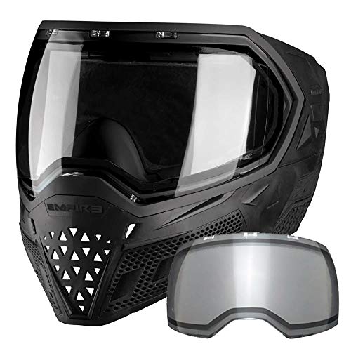 Empire EVS Paintball Goggle Mask Black/Black - Thermal Clear