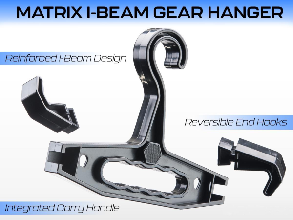 EMG Battle Wall "I-Beam" Modular Gear Hangers (Color: Pitch Black / 2-Pack)