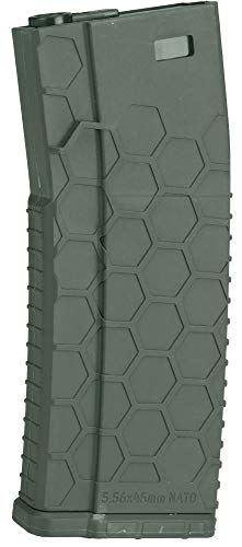 Evike Hexmag Airsoft 120rds Polymer MidCap Mag for M4/M16 Airsoft AEG Rifles(OD Green)