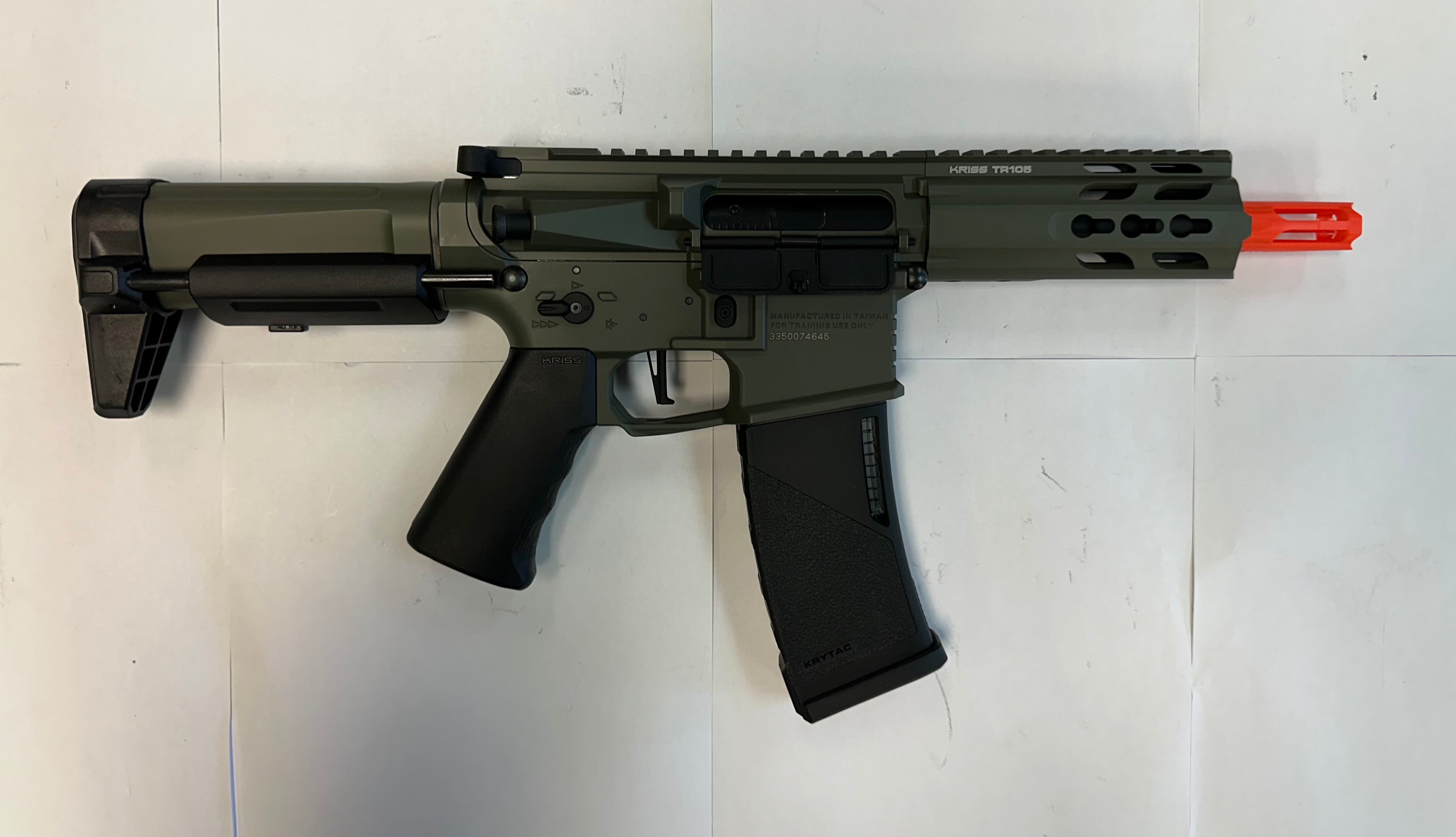 Krytac Full Metal Trident MKII PDW Airsoft AEG Rifle (Color: Foliage Green)