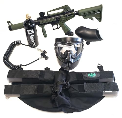 3Skull Tippmann Cronus Tactical 4+1 Paintball Gun Package w/ Marker Set Olive