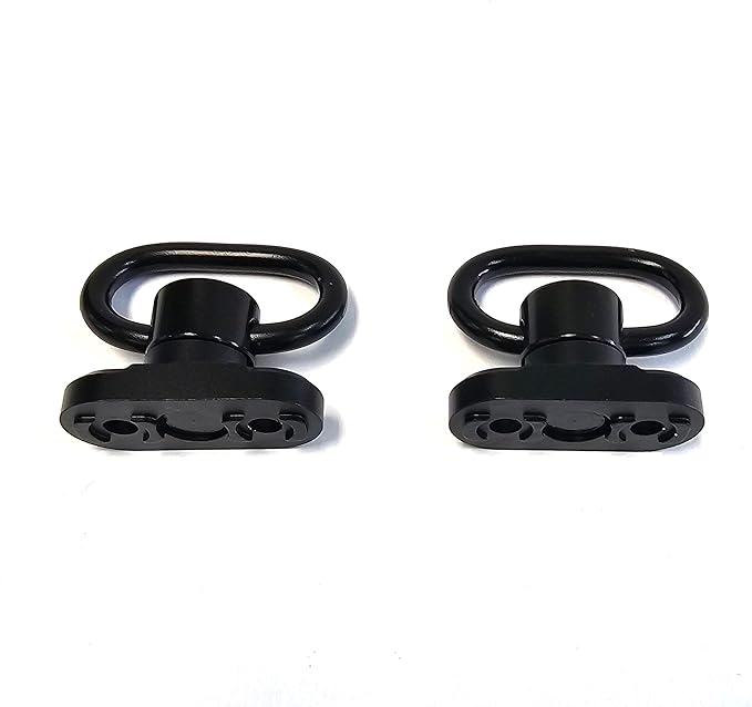 Two Point Traditional 360 Degree QD Sling 1.25" 2 Point Sling Swivels Mounts for Mlock - Rifles, Paintball, or Airsoft (2 Pack 360° Rotation Sling Swivel Mount)