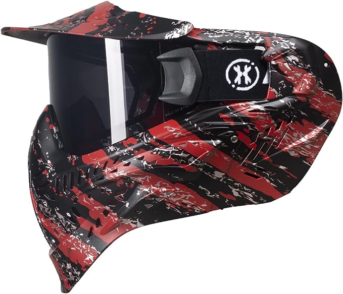 HK Army HSTL Paintball Mask Goggle - Fracture Black/Red