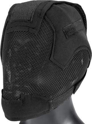 Evike Airsoft-Matrix Striker Head Protection Full FaceCarbonSteelMeshMask(Black)